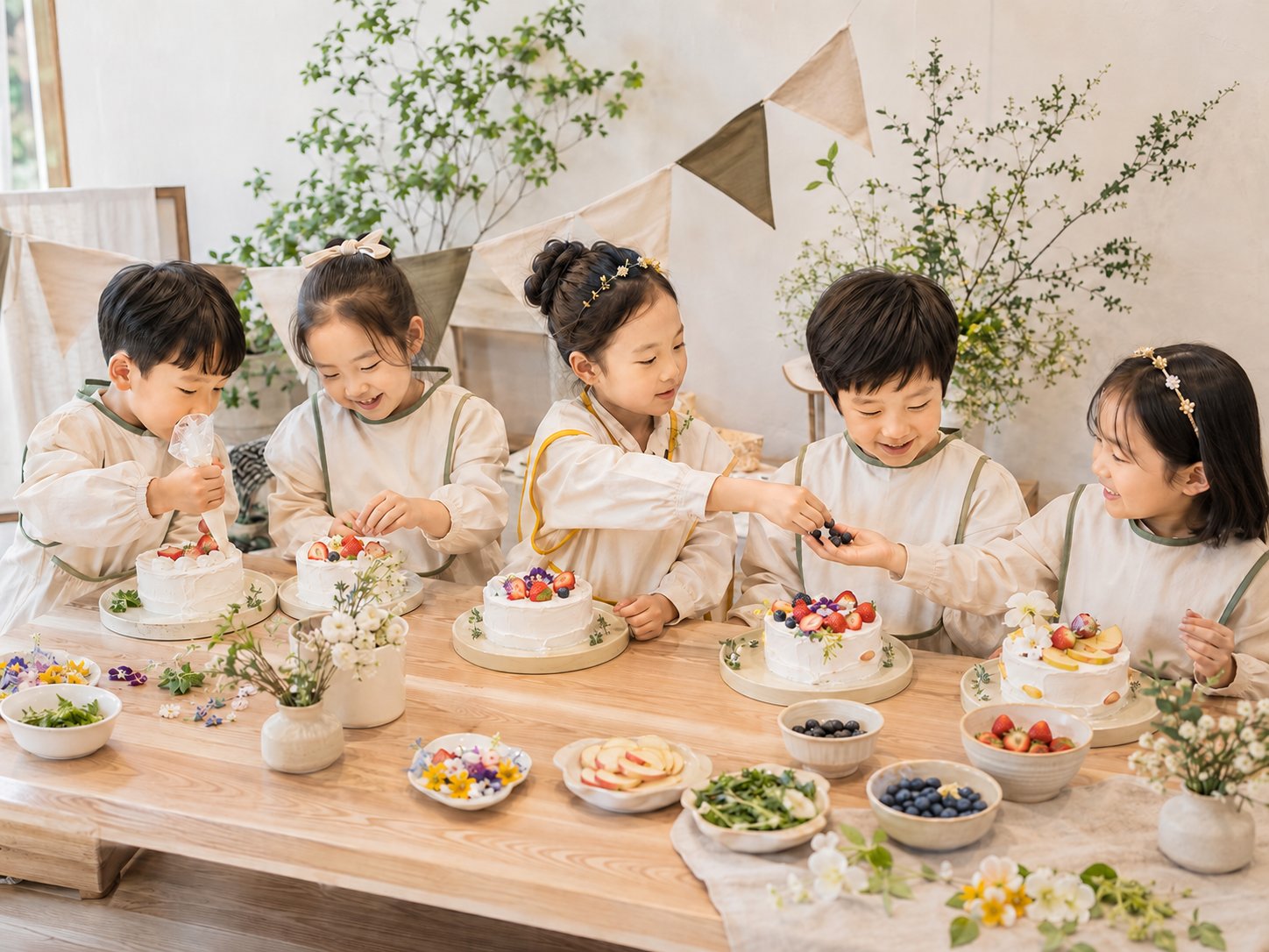 하남 프라이빗 키즈파티룸 엘프의 테이블 단독 대관 공간 연출
